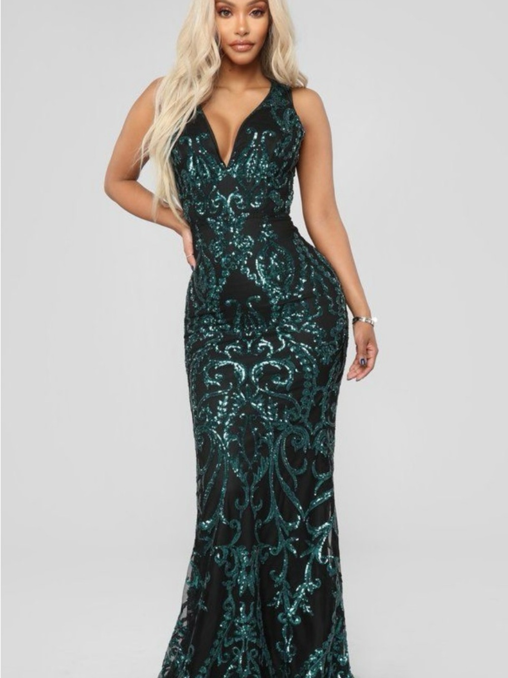 Fashion Nova Dara Sequin Gown Dress